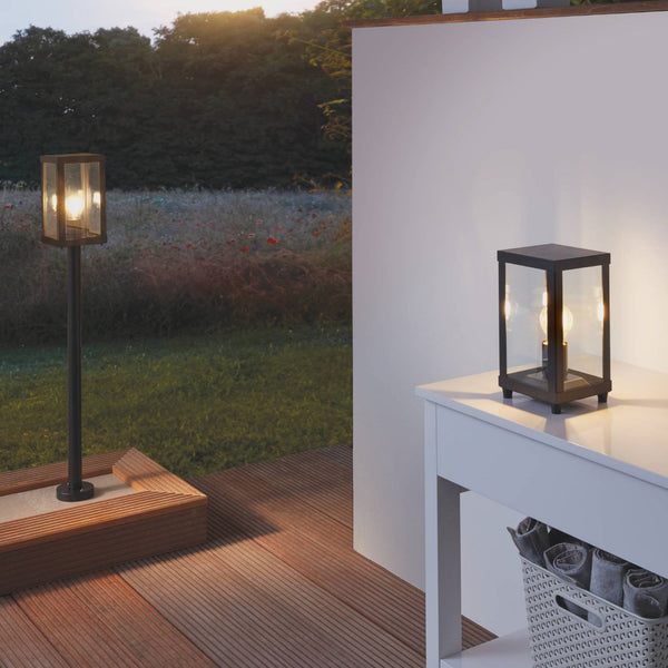 Alamonte 1 IP44 Outdoor Post Light in Black