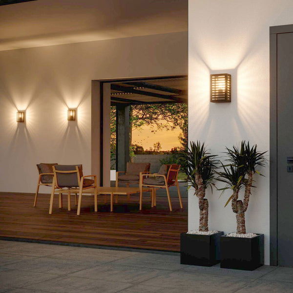 Alamonte 3 IP44 Exterior Wall Light in Black