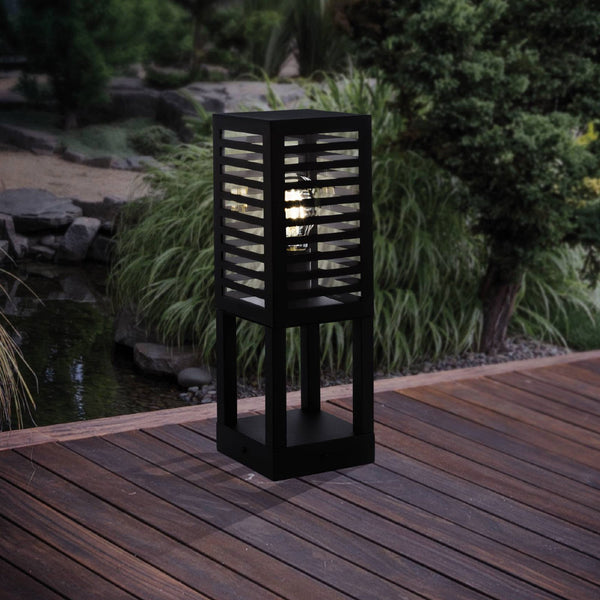 Alamonte 3 IP44 Pedestal Light in Black
