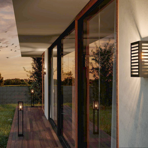 Alamonte 3 IP44 Floor Post Light in Black