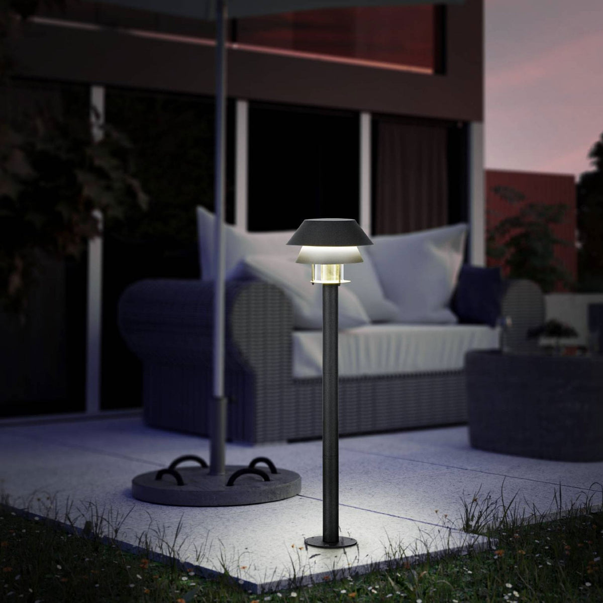 Chiappera IP65 Post Bollard Light in Black