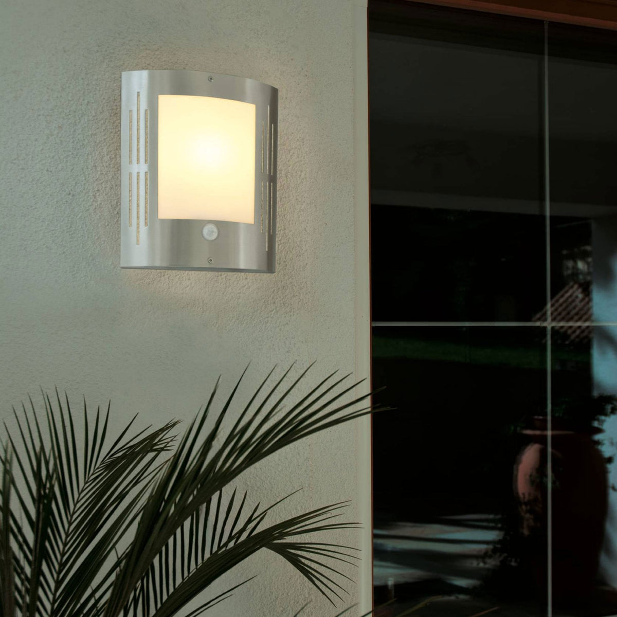 City 1 PIR Outdoor IP44 Stainless Steel Wall Light