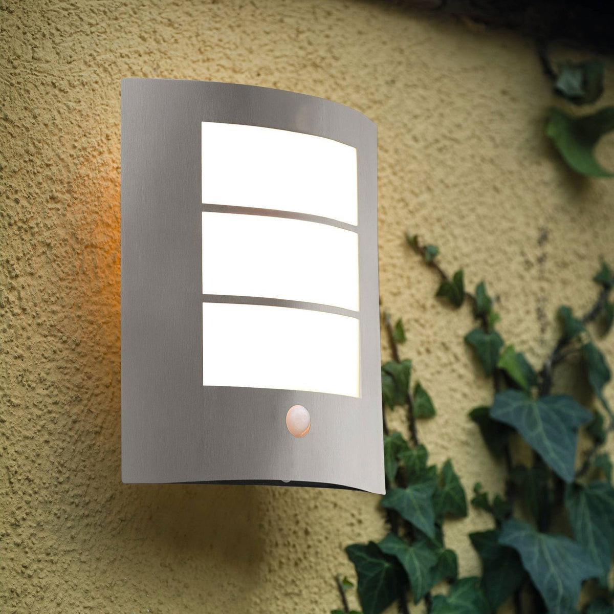 City PIR Outdoor IP44 Stainless Steel Wall Light