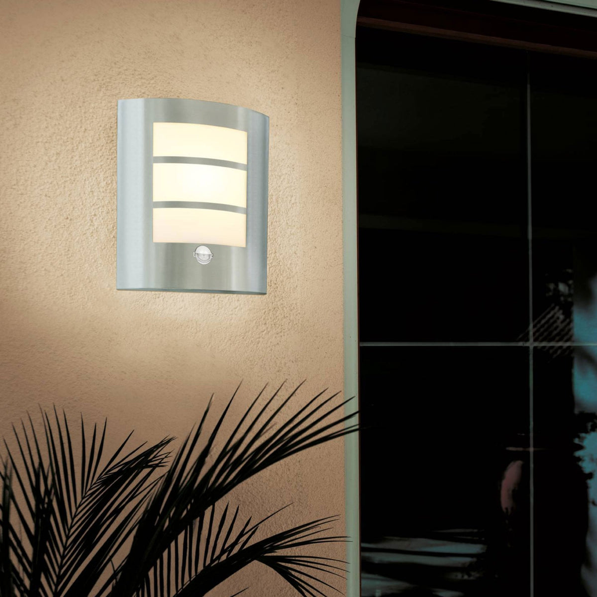 City PIR Outdoor IP44 Stainless Steel Wall Light