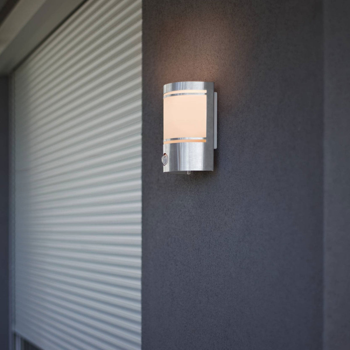 Cerno PIR Outdoor IP44 Stainless Steel Wall Light