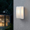 Camarda Slatted IP54 Exterior Wall Light in White