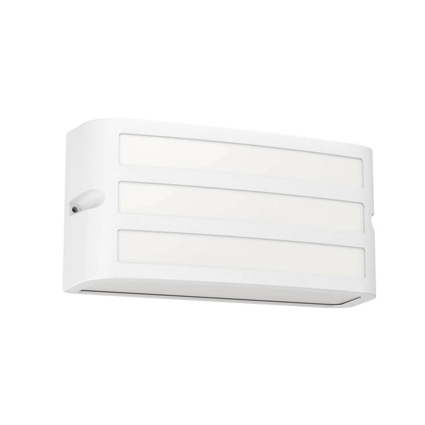 Camarda Slatted IP54 Exterior Wall Light in White