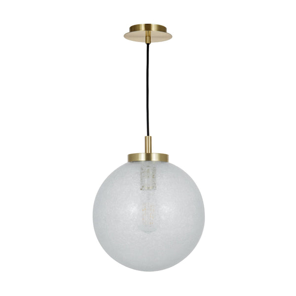 Avari Single Pendant In Satin Brass With Frosted Glass Shade