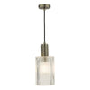Nikolas Single Pendant In Antique Chrome With Ribbed Cylinder Glass Shade