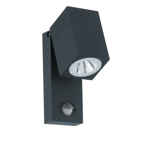 Sakeda IP44 Exterior PIR LED Wall Spot Light in Anthracite