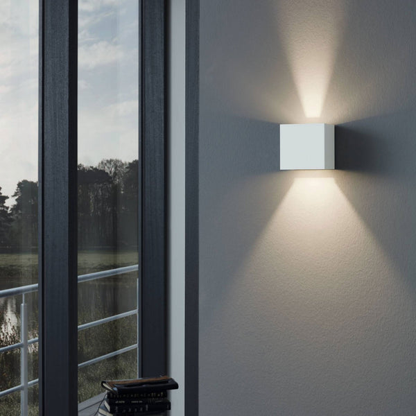 Calpino IP54 LED Outdoor Up and Down Wall Light in White