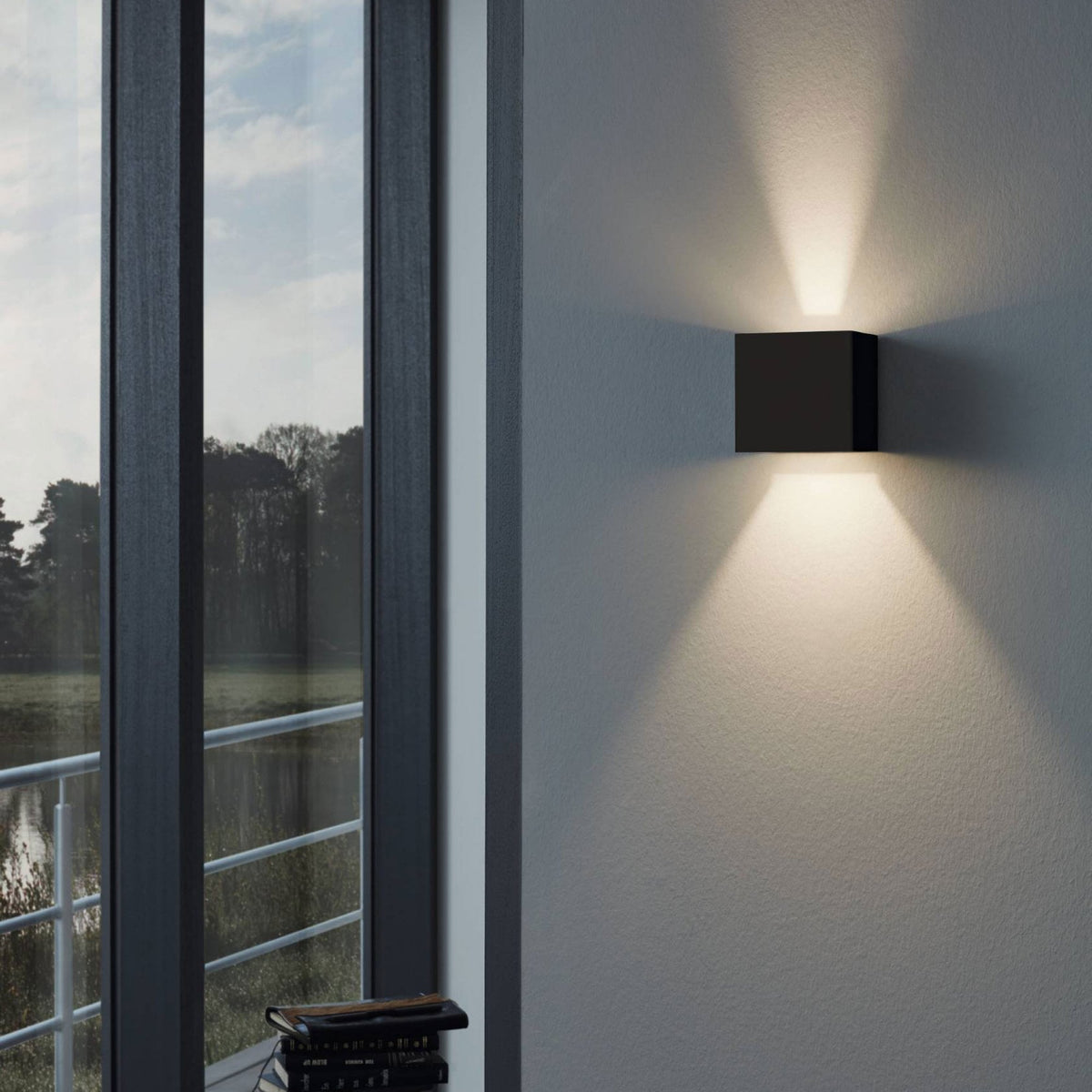 Calpino IP54 LED Outdoor Up and Down Wall Light in Anthracite