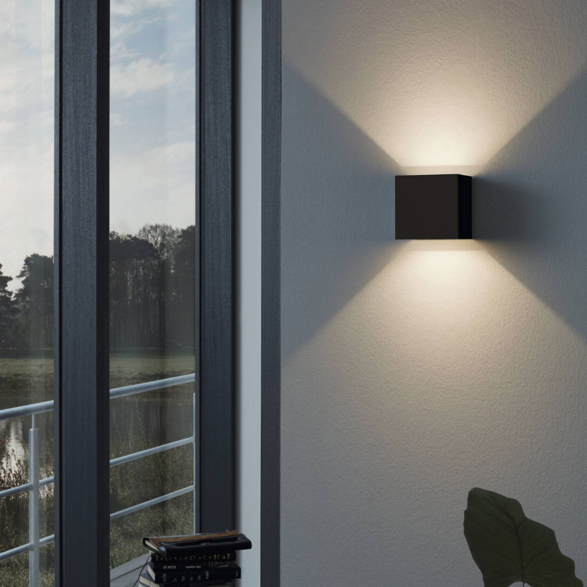 Calpino IP54 LED Outdoor Up and Down Wall Light in Anthracite