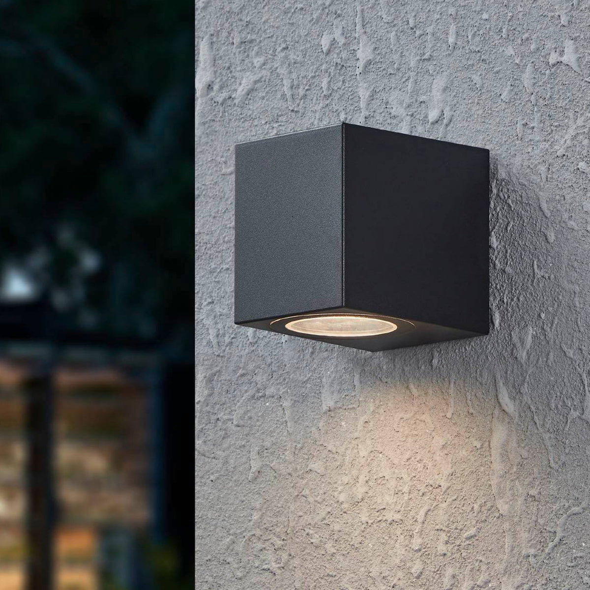 Jabaga IP44 Exterior GU10 Down Wall Light in Black