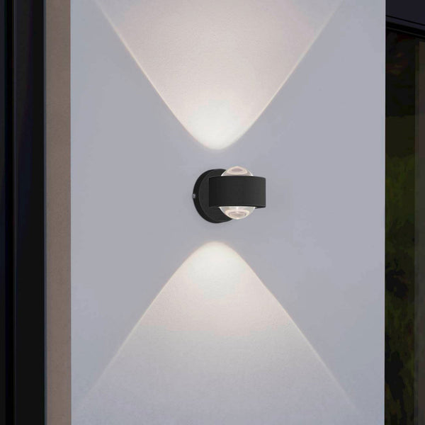 Treviolo IP44 Exterior LED Wall Light in Anthracite