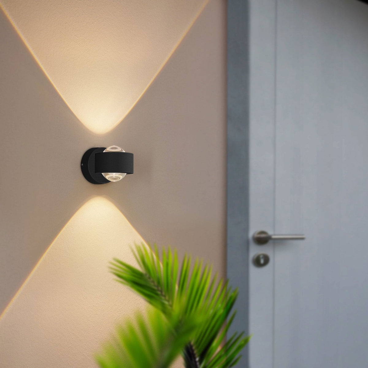 Treviolo IP44 Exterior LED Wall Light in Anthracite