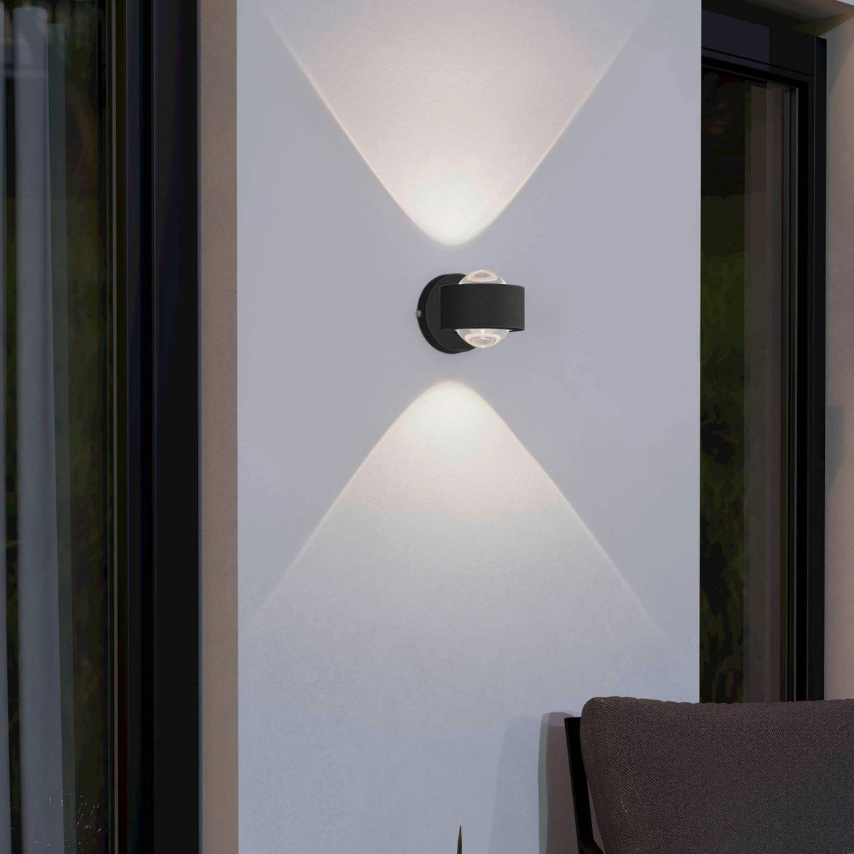 Treviolo IP44 Exterior LED Wall Light in Anthracite