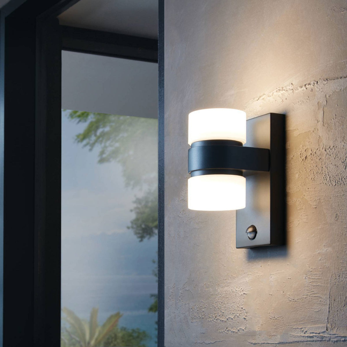 Atollari Exterior PIR Wall Light in Anthracite
