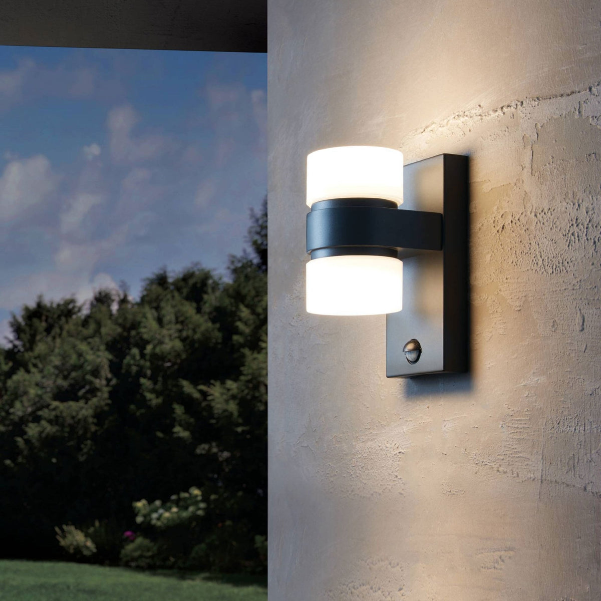 Atollari Exterior PIR Wall Light in Anthracite