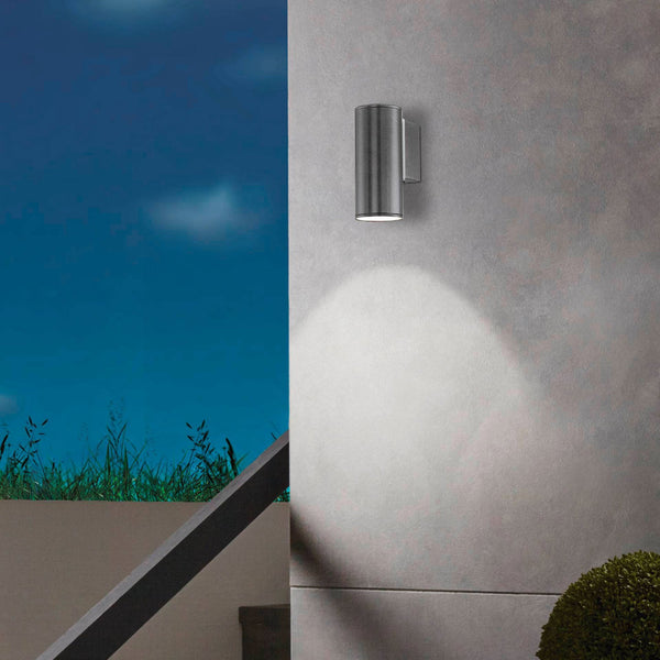 Riga IP44 Exterior Down Wall Light in Anthracite