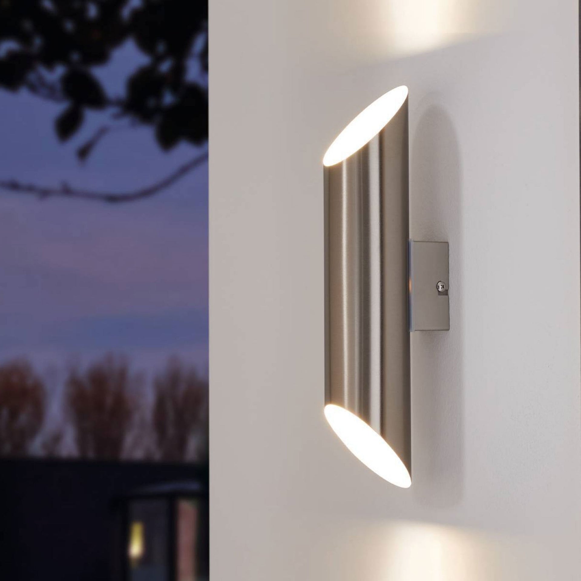 Agolada Outdoor IP44 LED Wall Light Steel