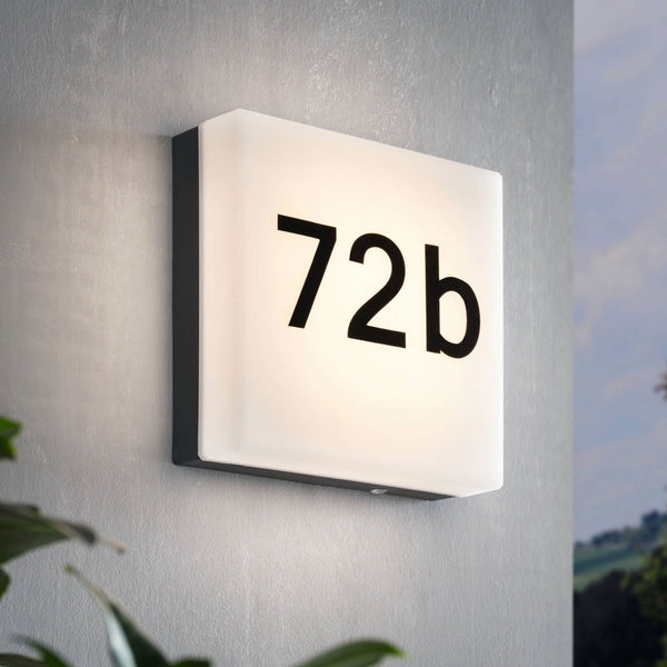 Cornale LED House Number Dusk Til Dawn Wall Light
