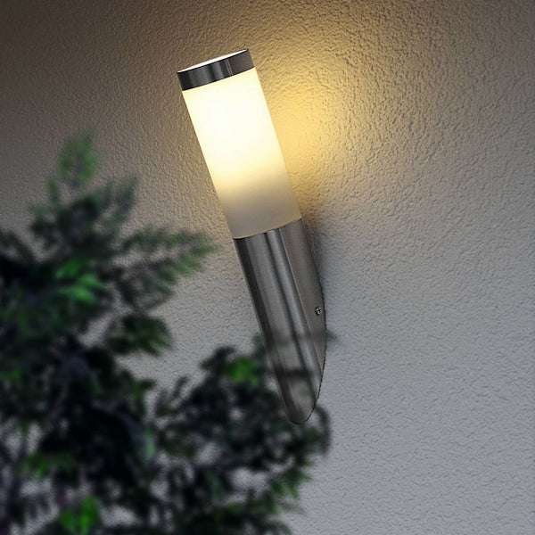 Helsinki Exterior Post Wall Light in Stainless Steel