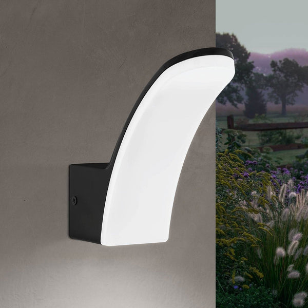 Fiumicino LED IP44 Outdoor Wall Light in Black