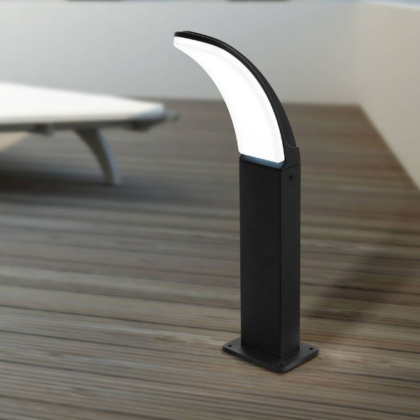 Fiumicino LED IP44 Outdoor Pedestal Light in Black