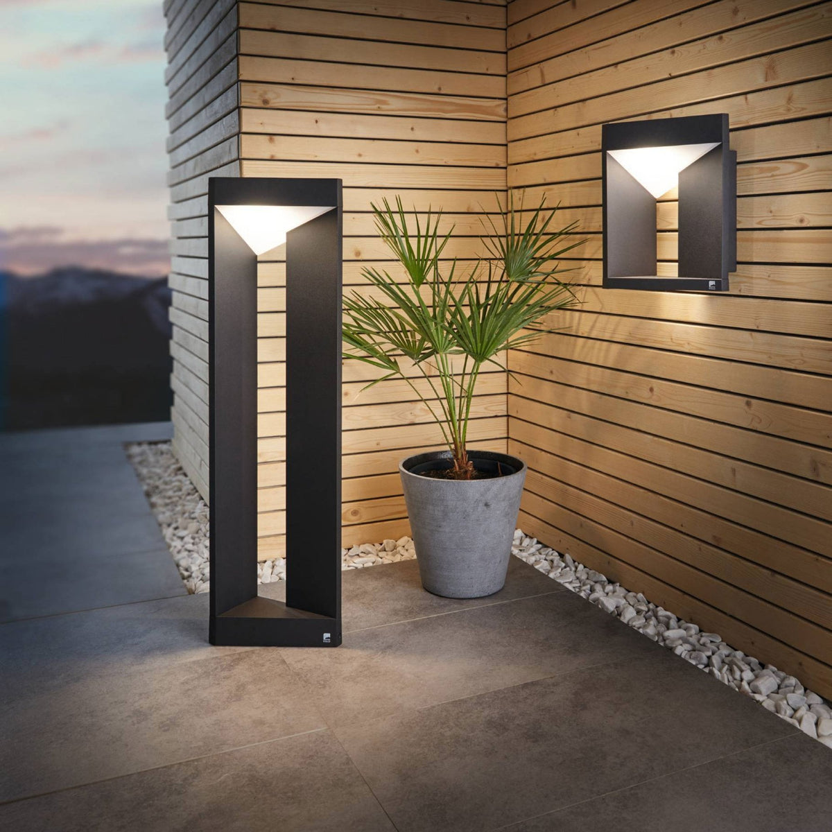 Nembro IP54 LED Post Bollard Light in Black