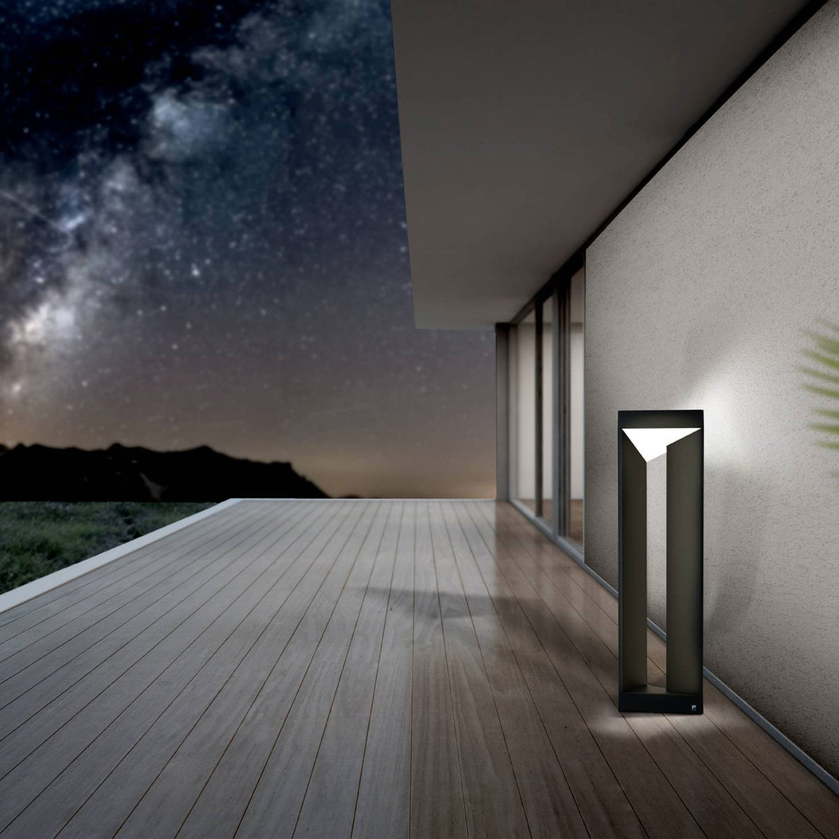 Nembro IP54 LED Post Bollard Light in Black