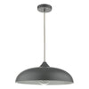 Kaelan Single Pendant In Matt Graphite With Polished Chrome Detail