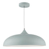 Kaelan Single Pendant In Matt Grey With Polished Chrome Detail