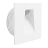 Mecinos LED Square Recessed Wall Light in White