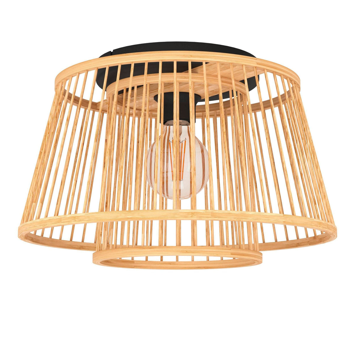 Hykeham Ceiling Light with Natural Bamboo Lampshade