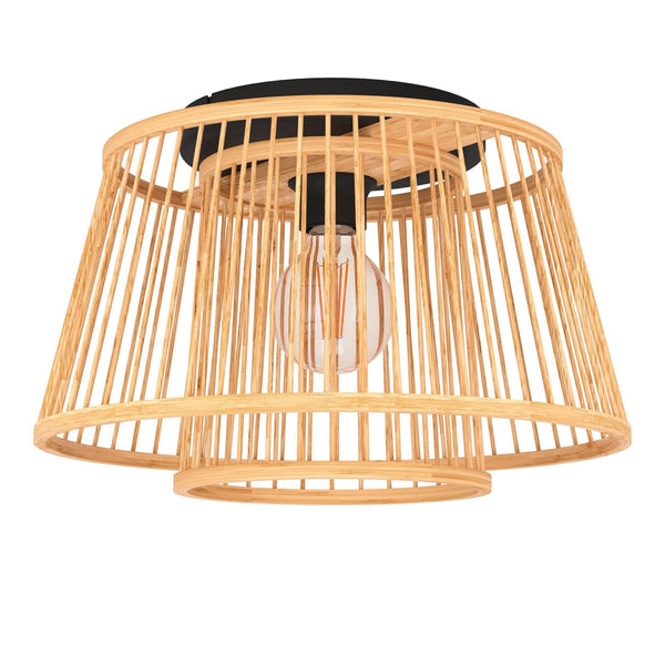 Hykeham Ceiling Light with Natural Bamboo Lampshade