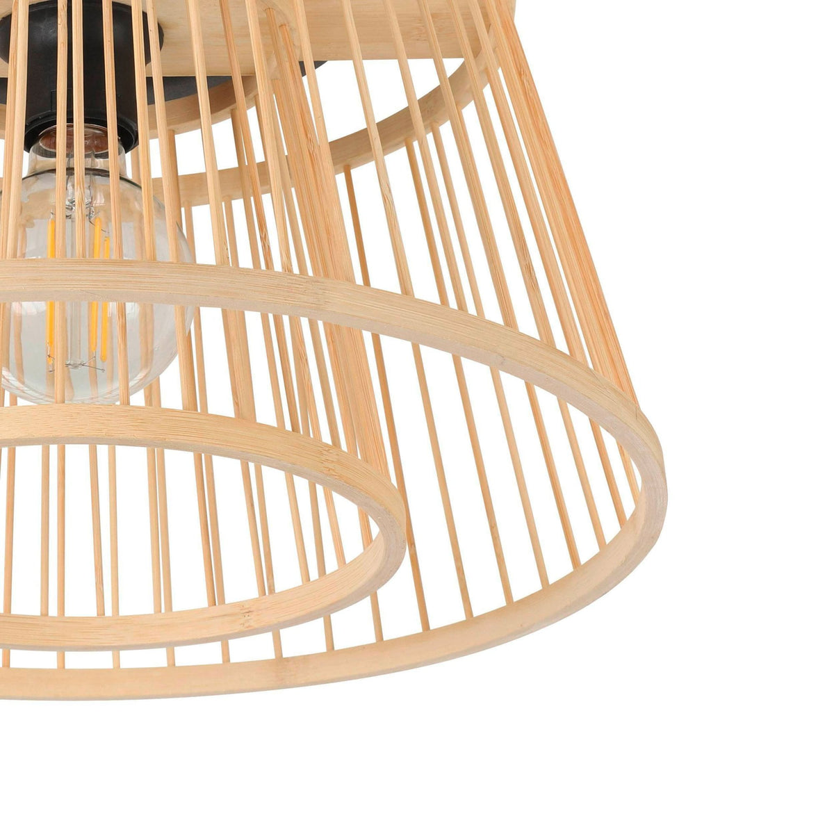 Hykeham Ceiling Light with Natural Bamboo Lampshade