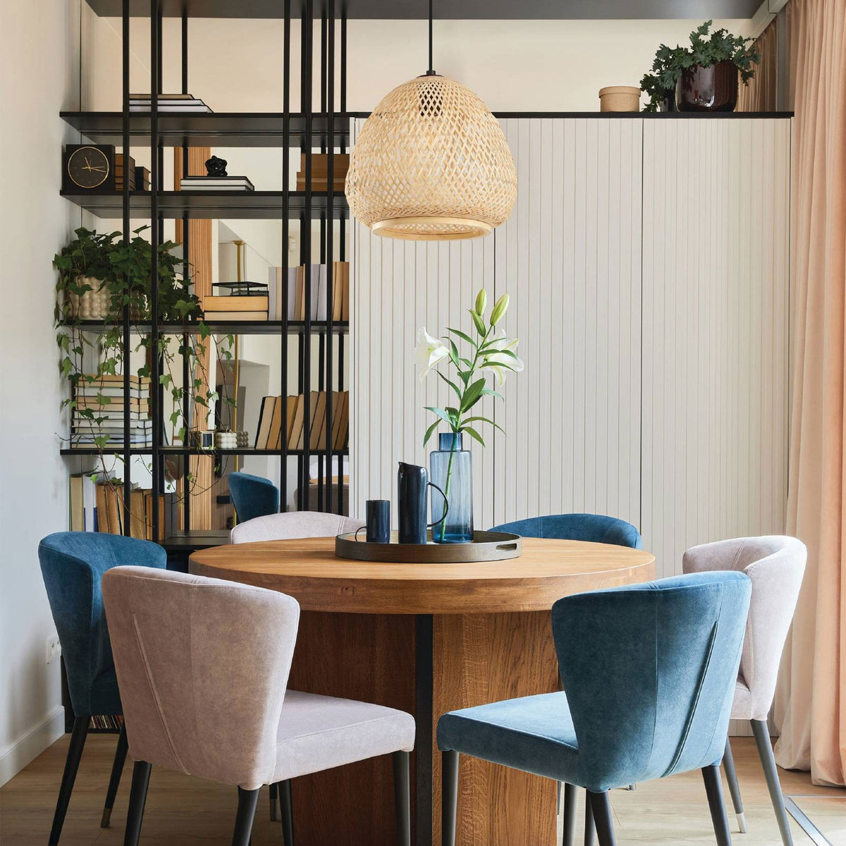 Dembleby Single Drop Natural Wood Pendant