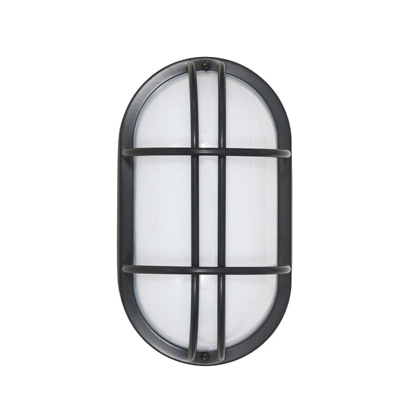 Bulkhead E27 Oval IP44 Exterior in Carbon