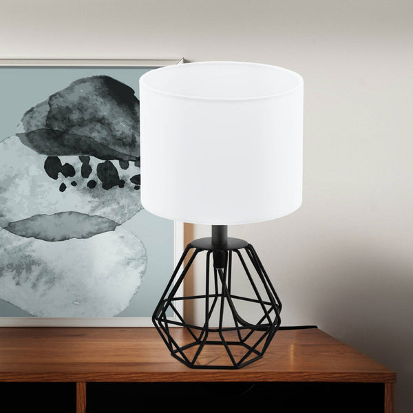 Carlton 2 Black & White Table Lamp