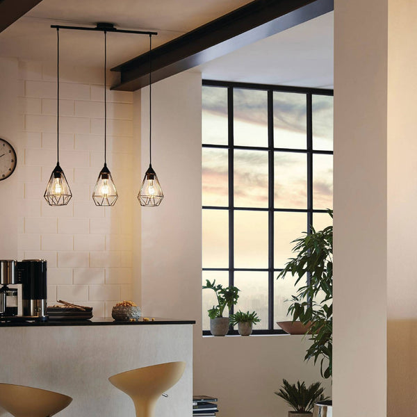 Tarbes Three Light Bar Black Pendant Light
