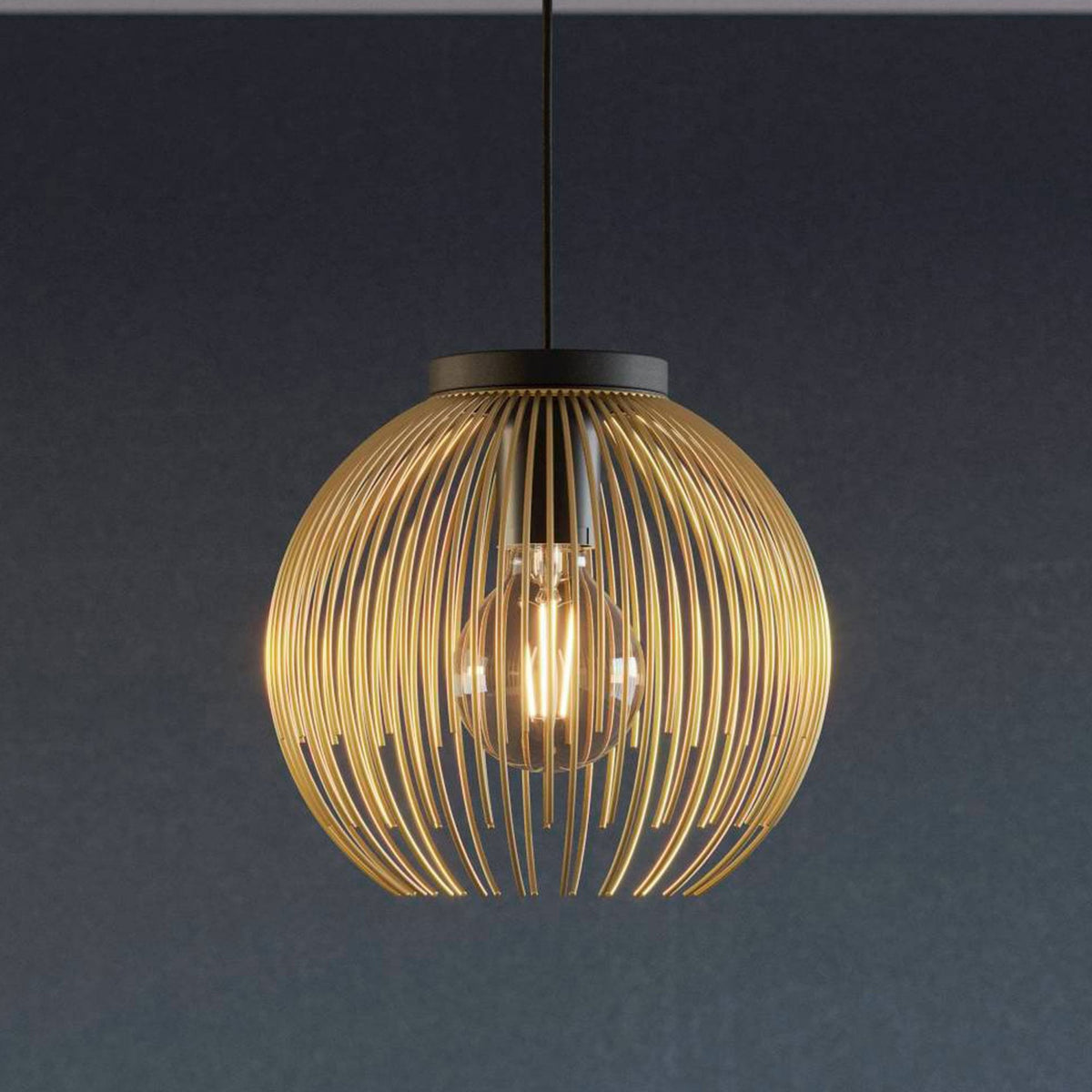 Venezuela Single Pendant in Black and Gold