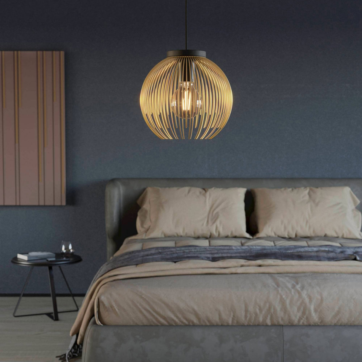 Venezuela Single Pendant in Black and Gold