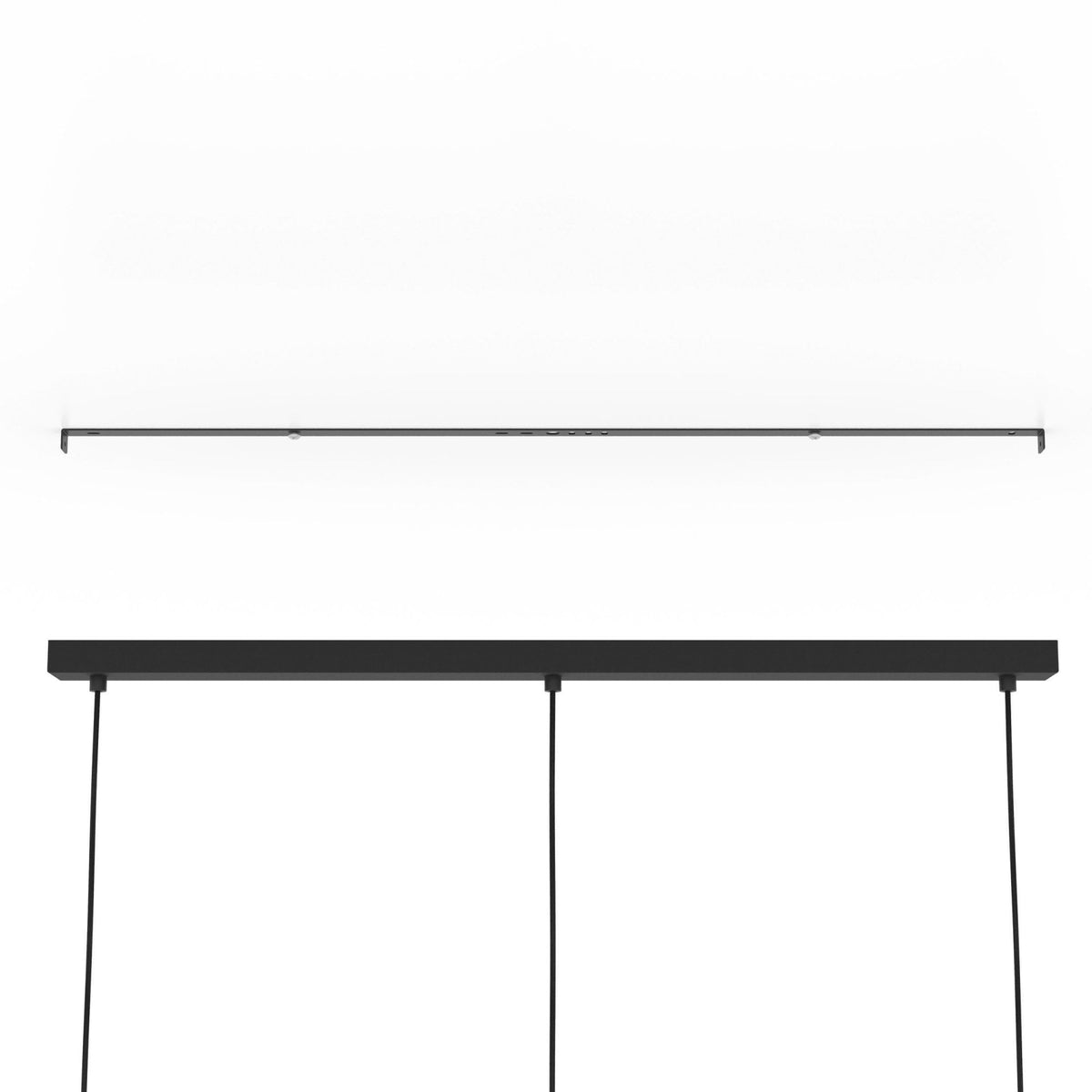 Venezuela Triple Drop Linear Pendant in Black and Gold