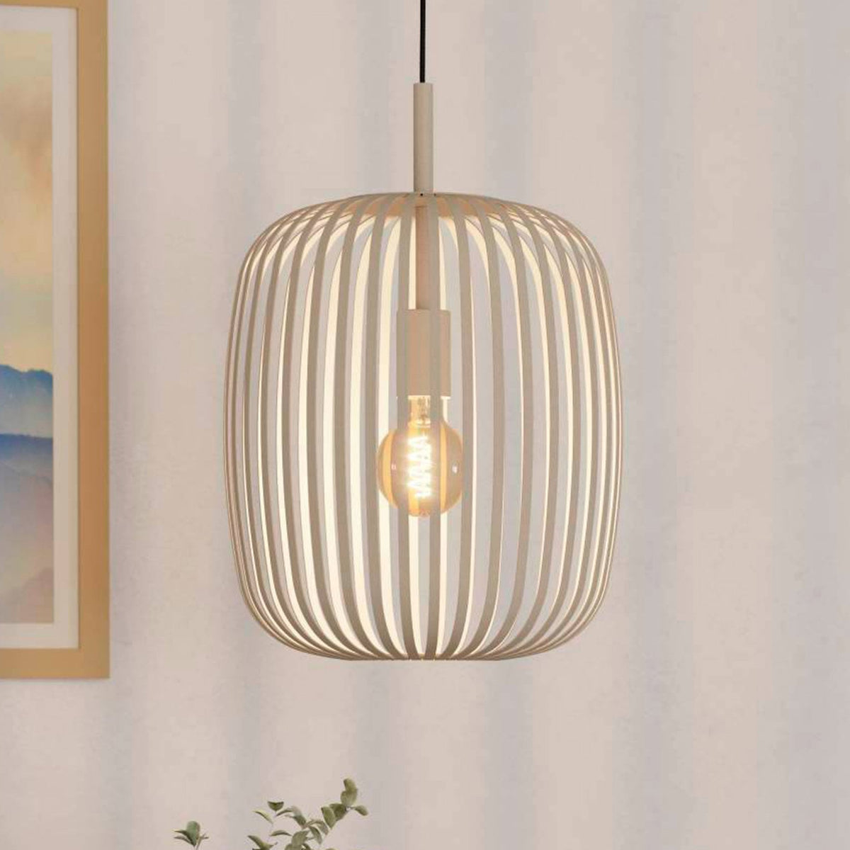 Romazzina Single Steel Pendant in a Sandy Finish