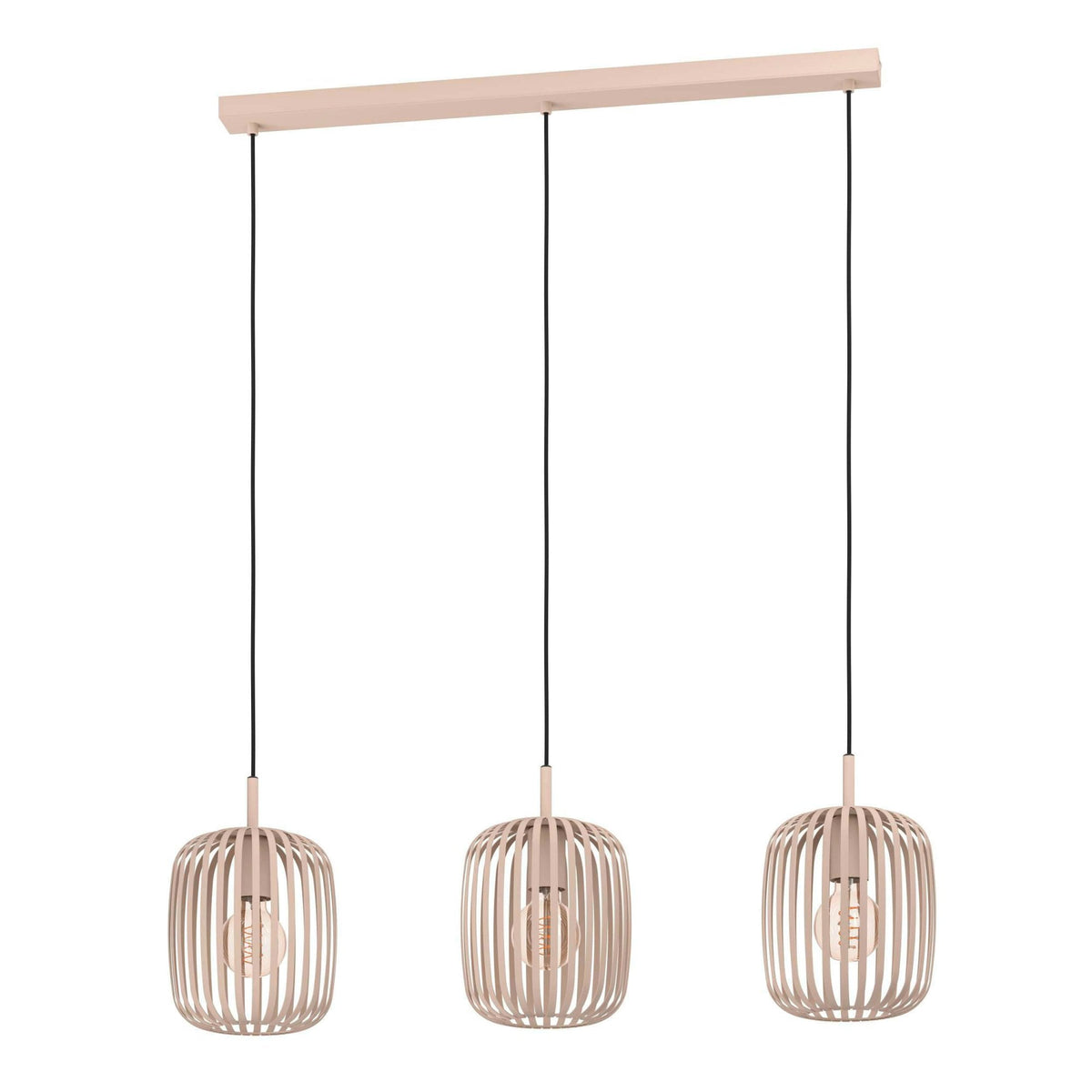 Romazzina Triple Drop Linear Steel Pendant in a Sandy Finish