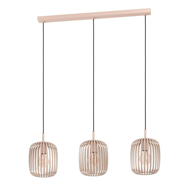 Romazzina Triple Drop Linear Steel Pendant in a Sandy Finish