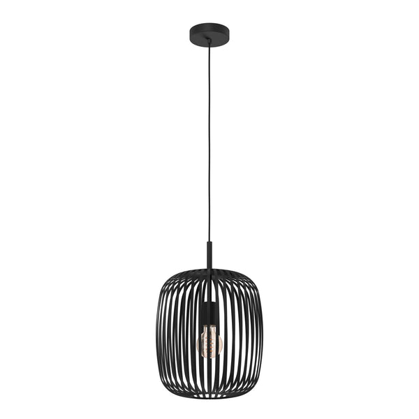 Romazzina Single Steel Pendant in a Black Finish
