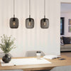 Romazzina Triple Drop Linear Steel Pendant in a Black Finish