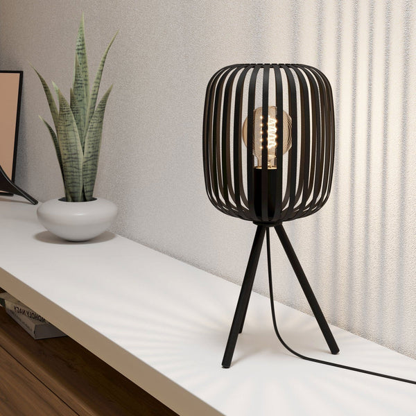 Romazzina Steel Tripod Table Lamp in a Black Finish